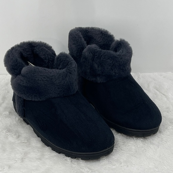 JESSICA SIMPSON Cozy Black Faux Fur Women's BOOTIES SIZE L (8-9) - Picture 1 of 9